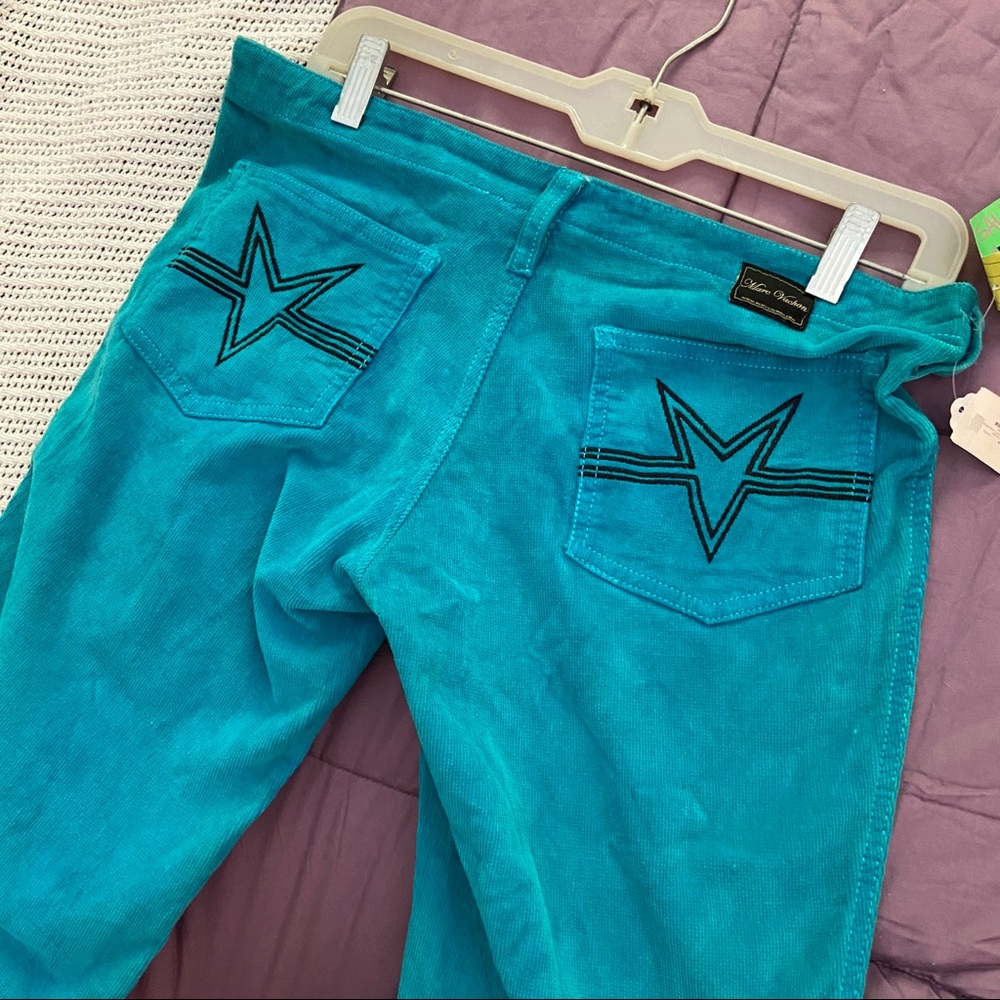 Vintage Boot Cut Blue Corduroy Pants